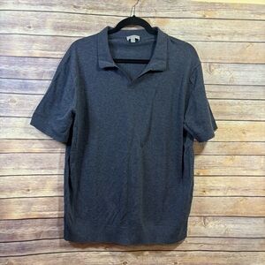 COS Knit Polo Shirt Color Blue 100% Cotton Size Large